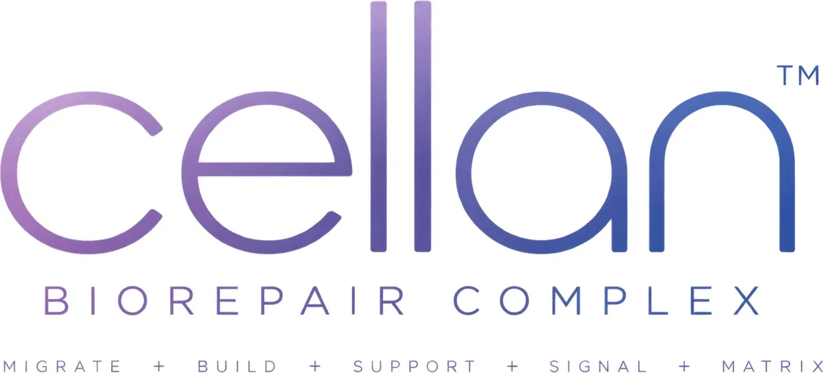 Logotipo de CELLAN™ Biorepair Complex, tecnología bioinspirada de ARBIOTECH